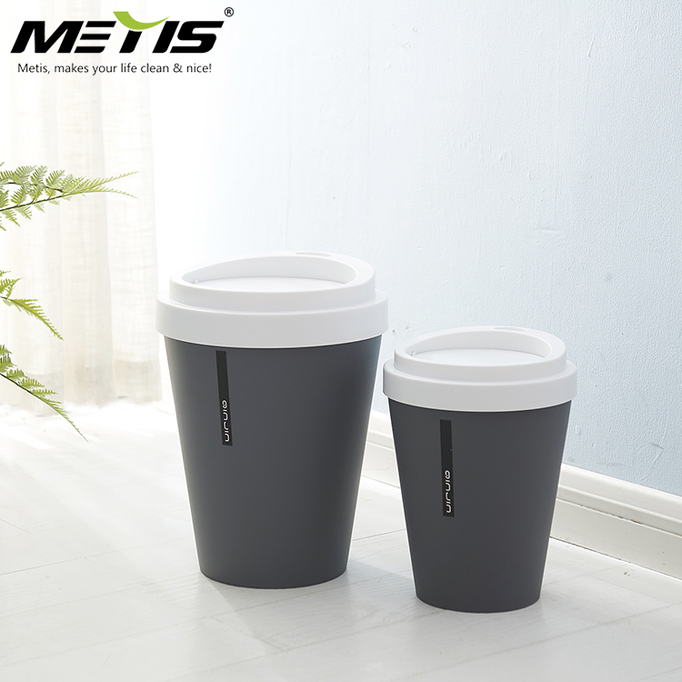 Metis B1014 Nice Design Top Seller Round Small Garbage Can Wastebasket for Household Using