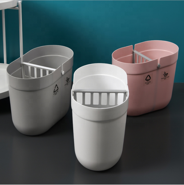 Creative Desktop Plastic Mini Flip Trash Can multi function plastic waste bins