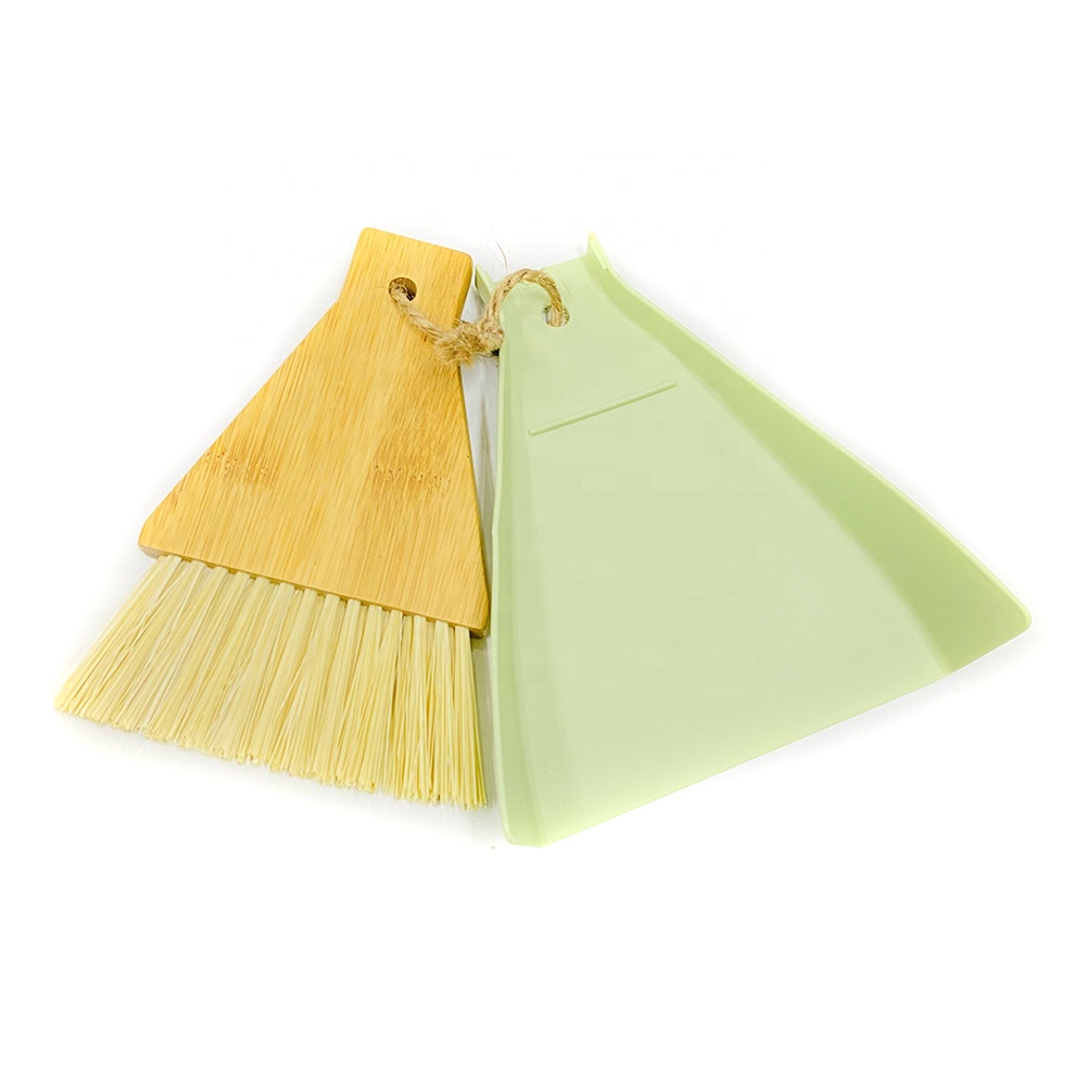 High Quality Eco-friendly Home Cleaning Dustpan Brush Set, Household Table Shovel Sweeping Bamboo Brush Set