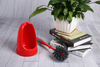 Long Handle Toilet Bowl Sturdy Deep Cleaner Silicone Brush and Drying Holder Set 9119