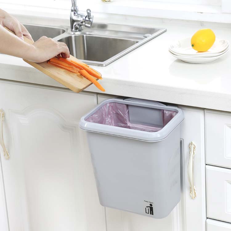 Metis Cleaning Household Bathroom Public Hanging Plastic Garbage Trash Bin For Sale