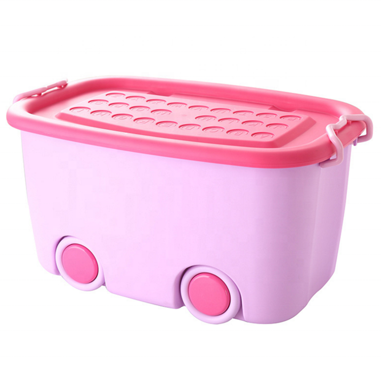 METIS cheap plastic children toy organizer large storage bins with wheels