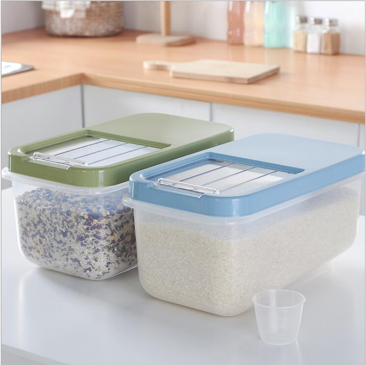 Household Kitchen Food Cereal Grain Rice Storage Container Box Rice Bucket
