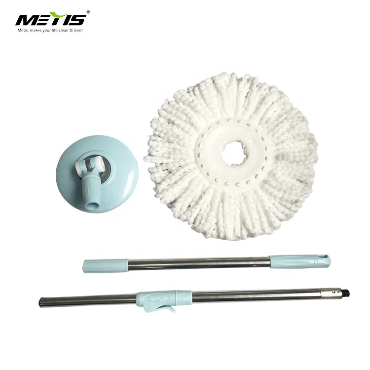 METIS new style 8908 model microfiber 360 degree mop head wringer dry spin easy mop