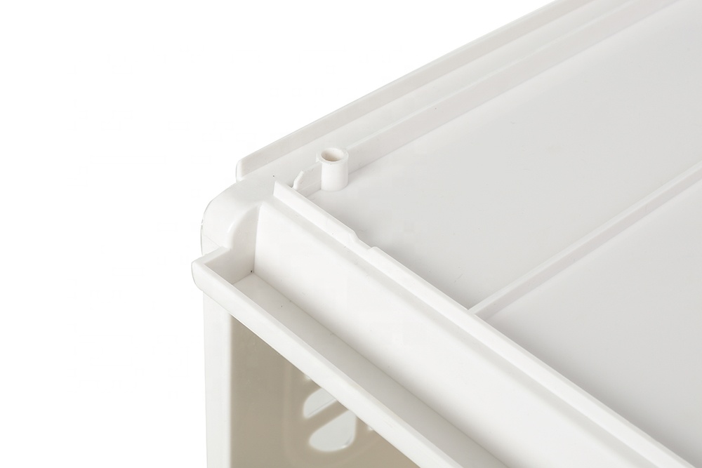 High quality durable easy use stackable plastic drawer type storage box with slide rail