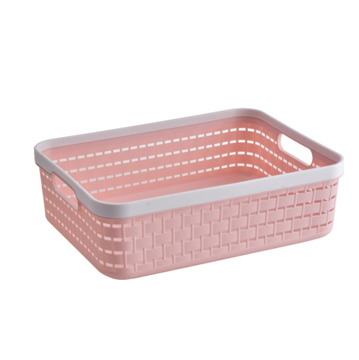 2020 new high quality square plastic storage basket with handle