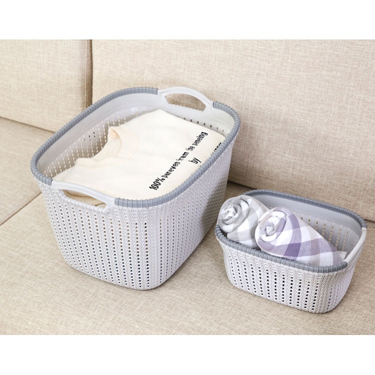 New design plastic laundry basket toy storage box with handle
