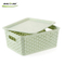 Hot sale laundry plastic storage basket box with lid