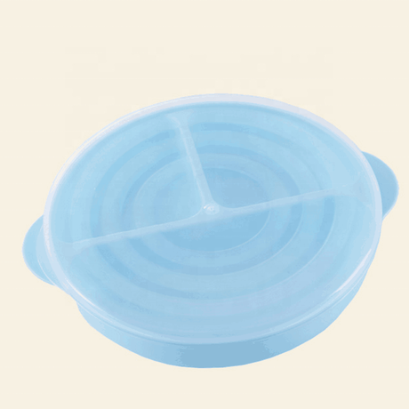 Amazon shopping Non-Slip unbreakable silicone toddler plate silicone baby food tray