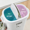 White plastic dry and wet sorting trash can kitchen waste recycling bins