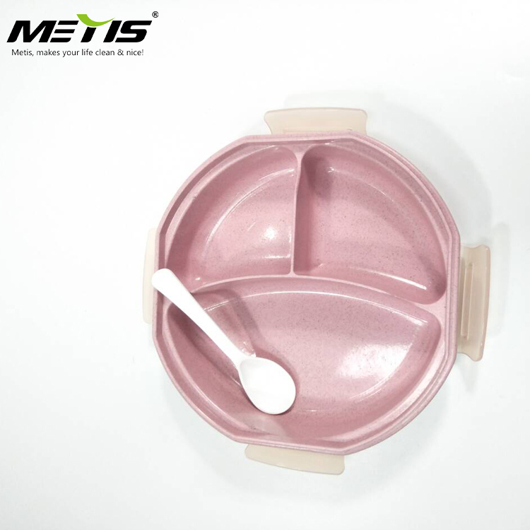 METIS 4 Compartments kids food container bento lunch box with spoon