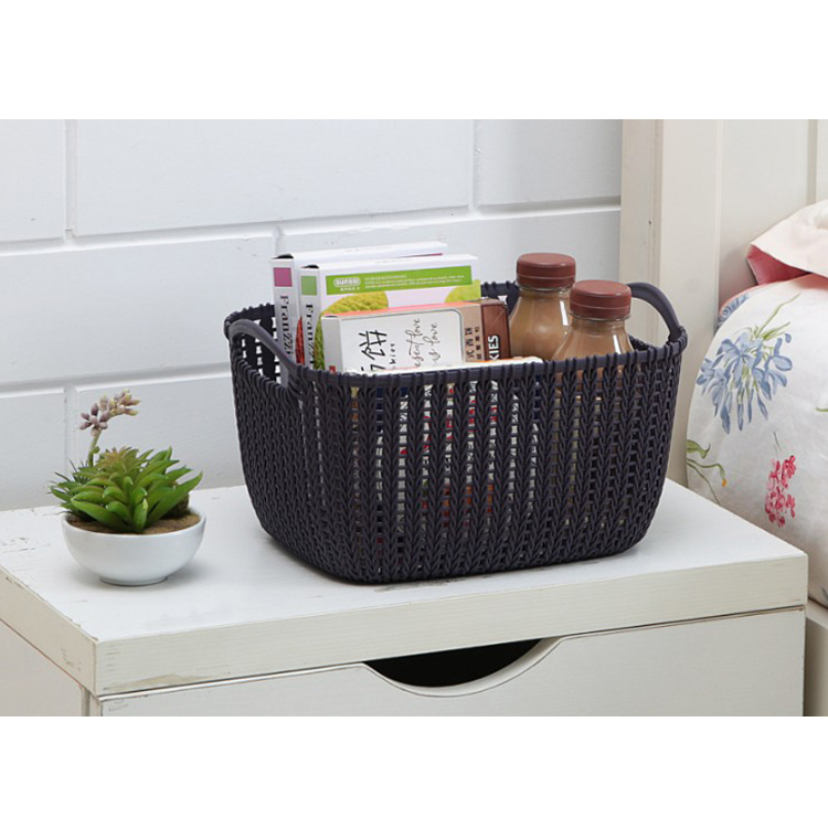 High quality low factory price toys storage basket plastic woven storage basket