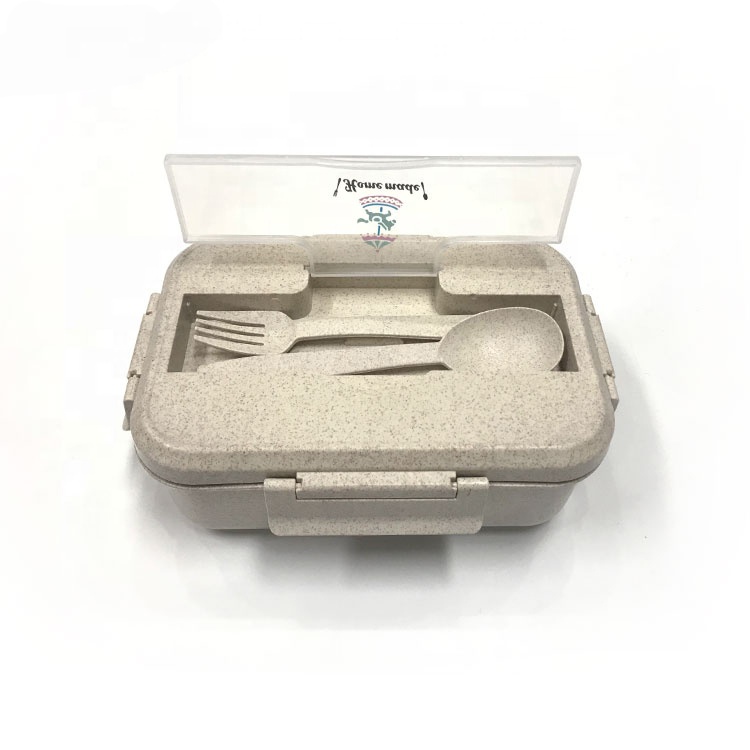 Metis easy carry food grade PP wheat straw lunch boxes for children