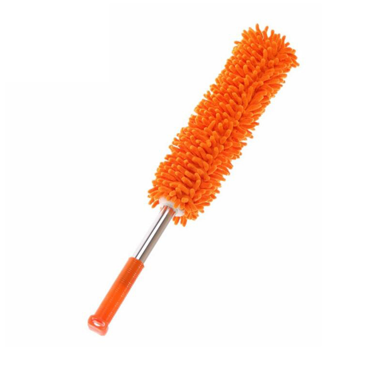 Removable washable microfibre chenille noodle cleaning car duster with telescope pole
