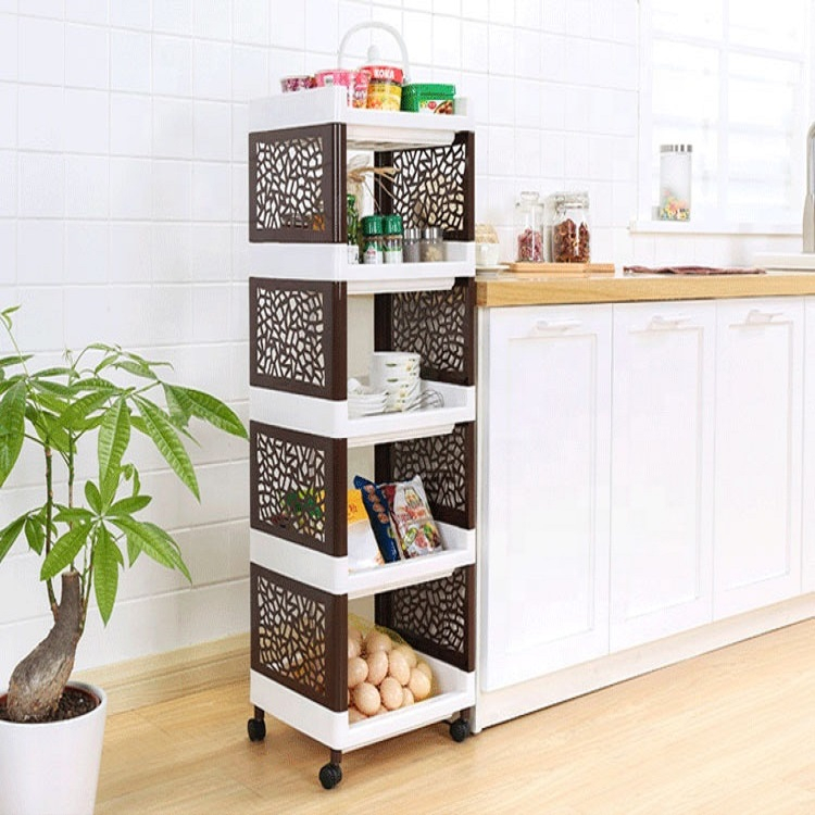 Metis A7017 Hot Sale Household Plastic Multipurpose Shelf Display Rack for Kitchen Bathroom
