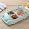 A large car shape plates school kids lunch tray colorful meal bamboo fiber PP tray dish