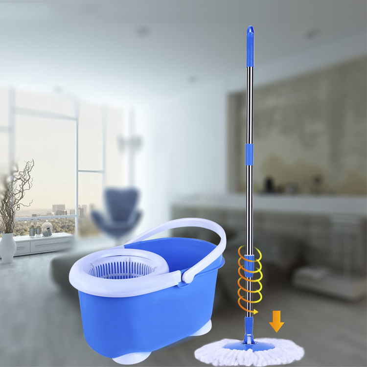 METIS New Product Swift Microfiber Flat Mop Self-cleaning Amphibious telescopic handle Lazy Mop 360 Spin Magic Mop Bucket