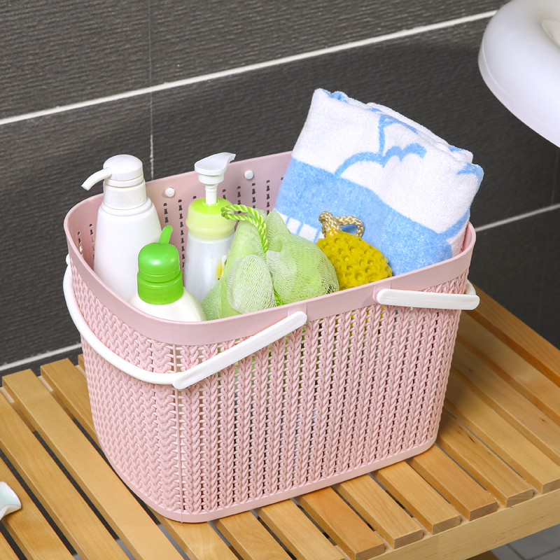 Manufacturer plastic cotton laundry mini shopping baskets for storage with handle