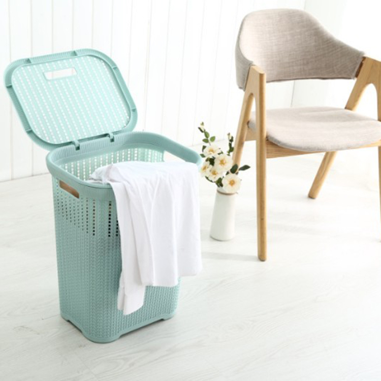 Large rattan hamper plastic belt handle dirty clothes dirty clothes storage basket bathroom clothing storage basket