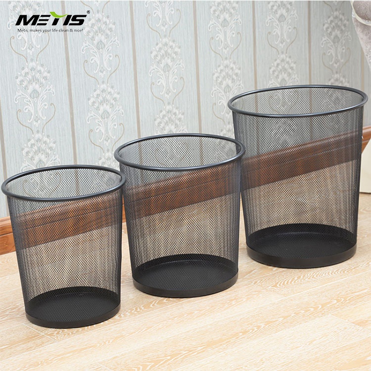 Cheap price metal mesh Office use large capacity stainless steel paper basket