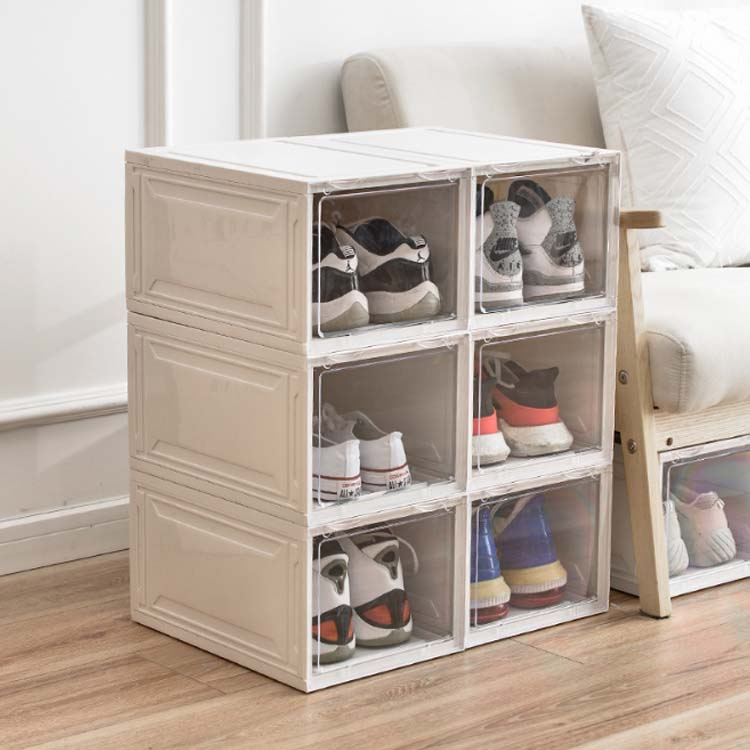 High Quality Shoe Storage Box Thickened Transparent Plastic Flap Dustproof Drawer Metis A7057