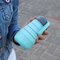 Durable heat resistant portable cheap easy packing folding silicone sport water bottle