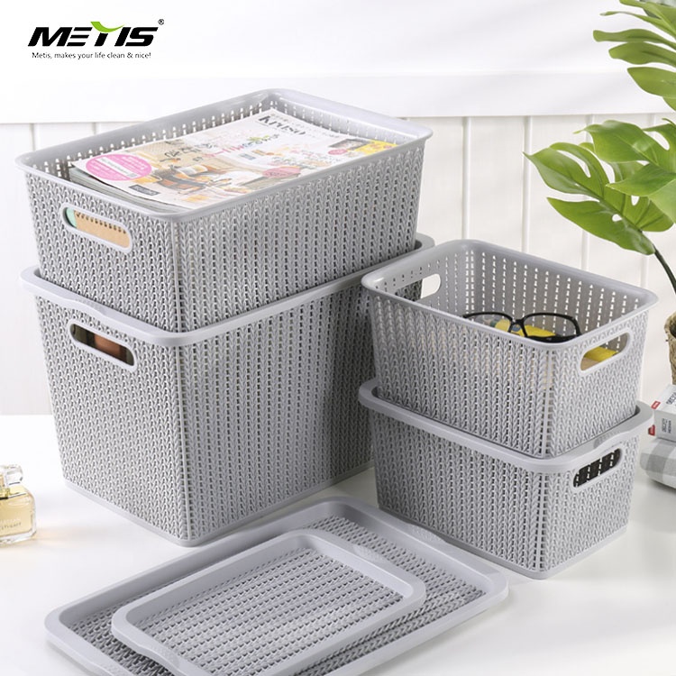 Custom Colorful And Durable Weaving Hollow Clothing Storage Box With Hard Lid