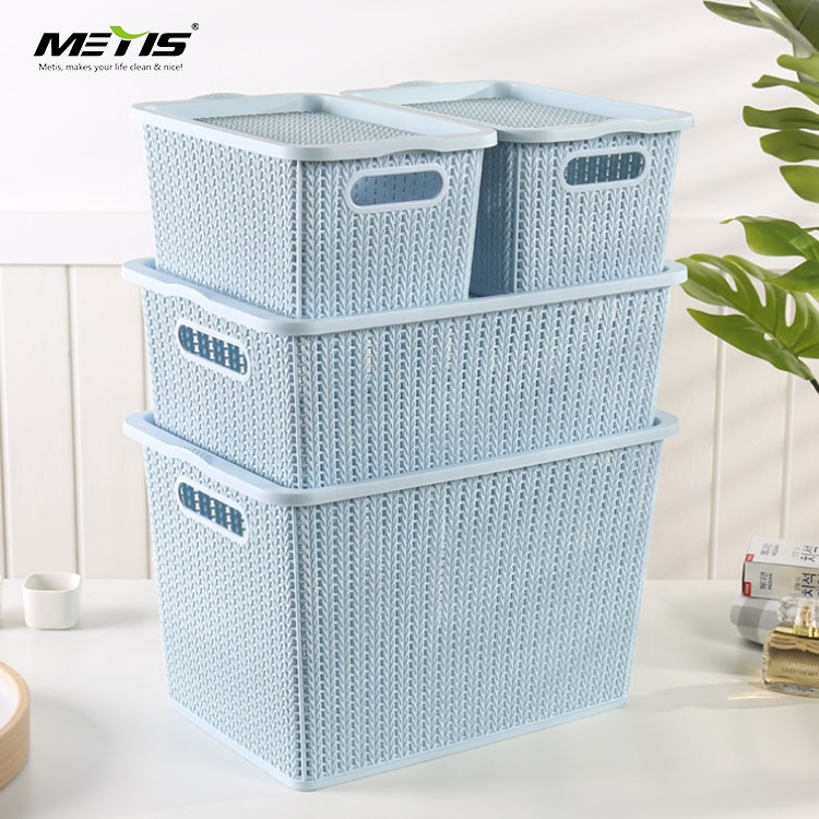 Wholesale stackable cloth modern organizer storage basket with lip