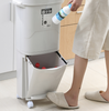 38L Larger Capacity 2 Layers Trash Cans Wet and Dry Garbage Sorting Buckets Metis A7050-1