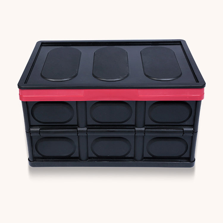 Portable Plastic Organizer Storage Box Foldable For Car Trunk Home Outdoors