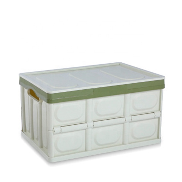 Wholesale vehicle-mounted foldable plastic collapsible storage box with lid