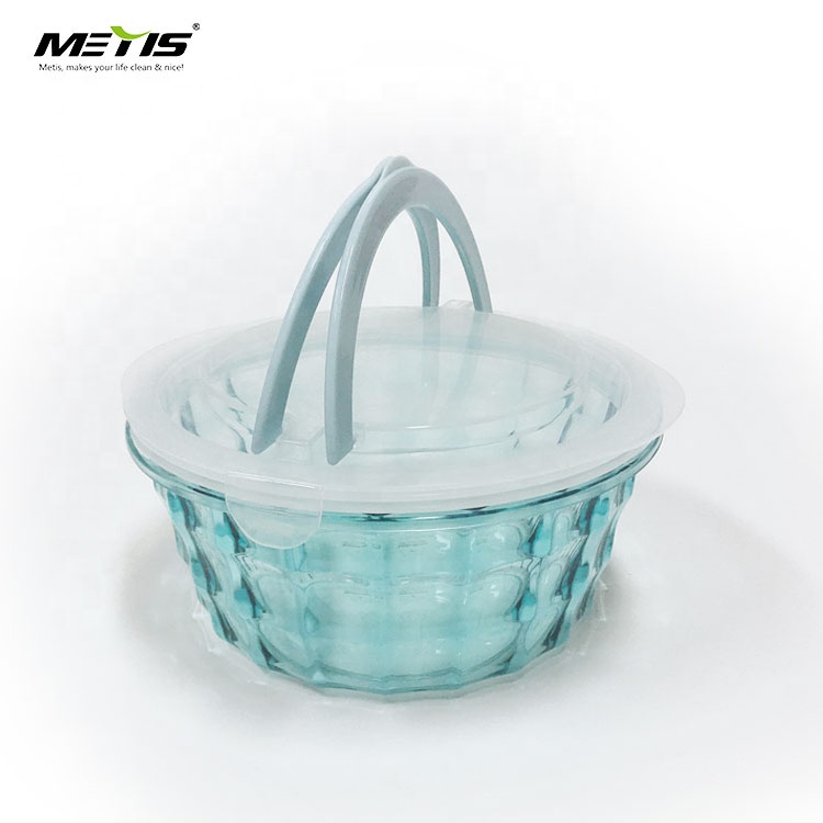 Durable And Easy Clear Transparent Plastic Food Container Set Round Bento Box With Lid Metis A4008