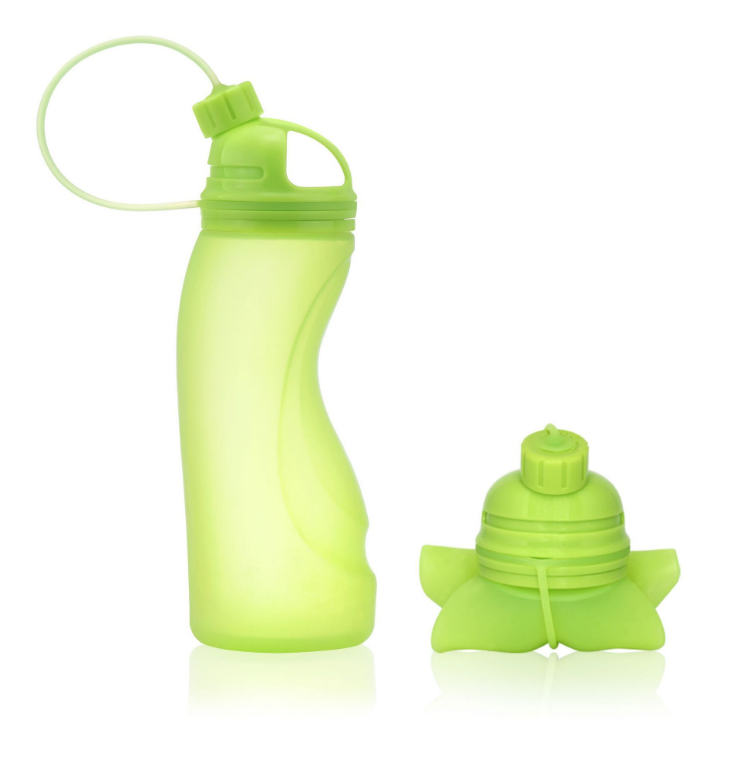 Squeeze Sports Drink Flexible Folding silicone collapsible sport silicone water bottle