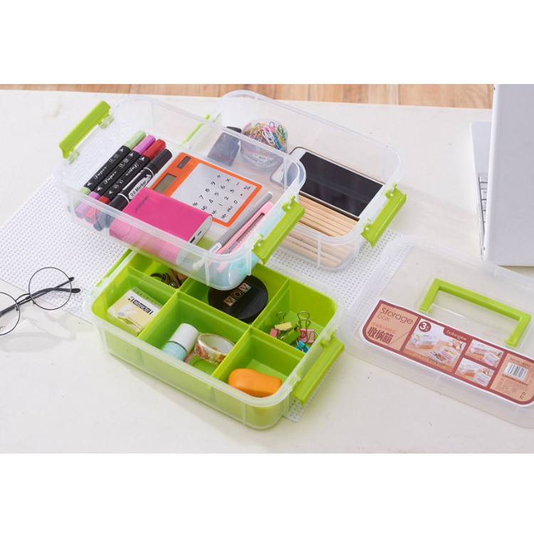 Fancy Design Rectangle Hand Tools Medicine Box in White Food Storage Box Plastic