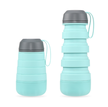 Amazon BPA Free High Quality Expandable Folding Collapsible Travel Sports Drinking Silicone Foldable Water Bottle