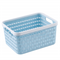 Laundry basket woven plastic bamboo storage boxs with lid sundry storage baskets