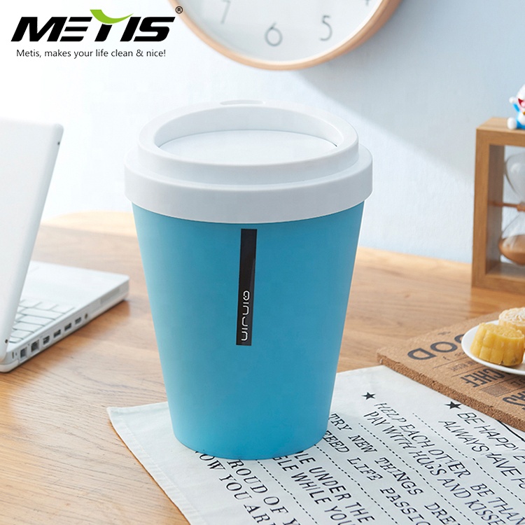 Household kitchen lid-type trash can Bathroom with lid paper basket creative living room bedroom plastic trash