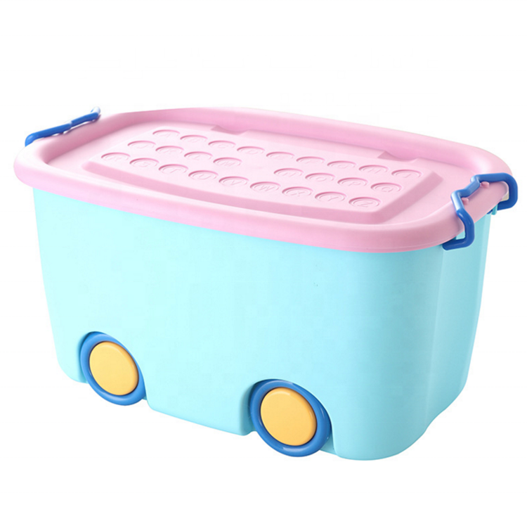 METIS cheap plastic children toy organizer large storage bins with wheels
