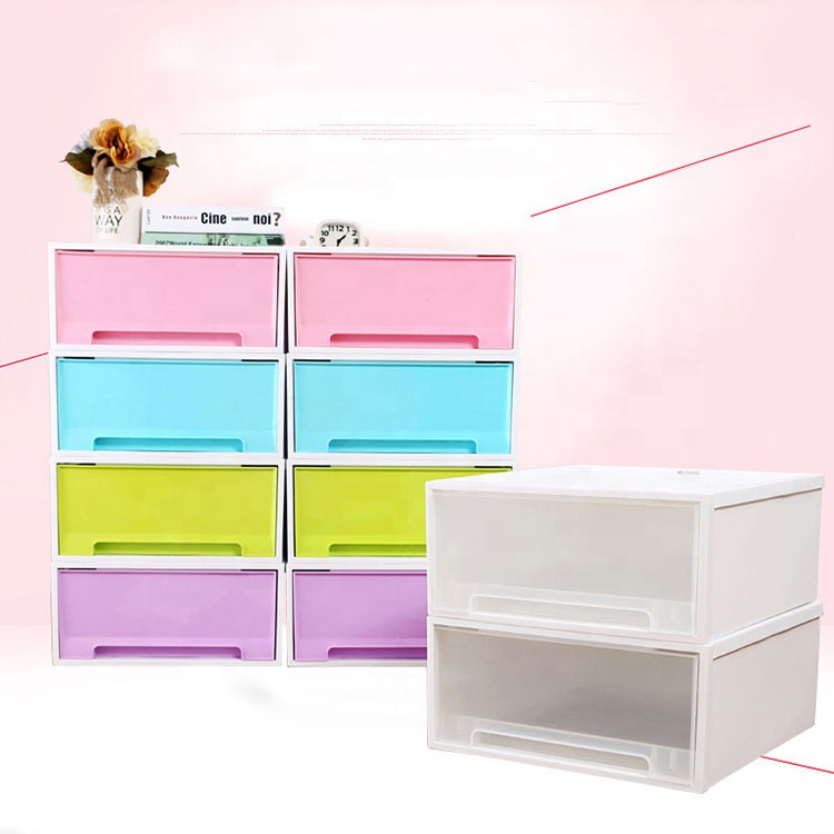 Household Plastic Stackable Drawer Type Clothes Storage Box For Home Metis B6011-1