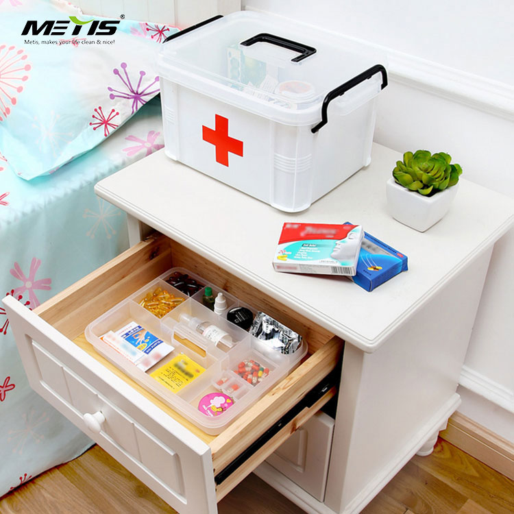 Plastic medicine box home convenient portable emergency box medical box family admission kit