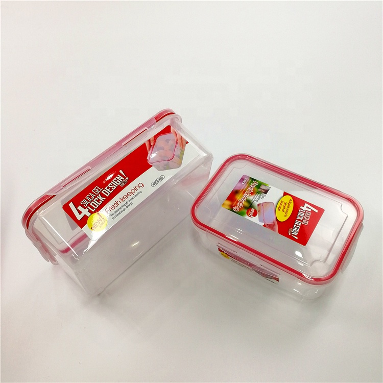 Storage 4 pcs preservation box Plastic Food Storage Containers Set Lids Airtight Microwave Safe crisper box