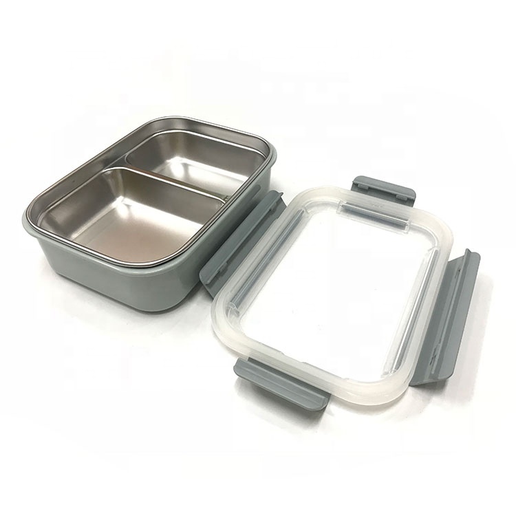 Good selling stainless steel two parts food containers lunch box