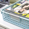 Hot sale white plastic collapsible toy organizer storage basket