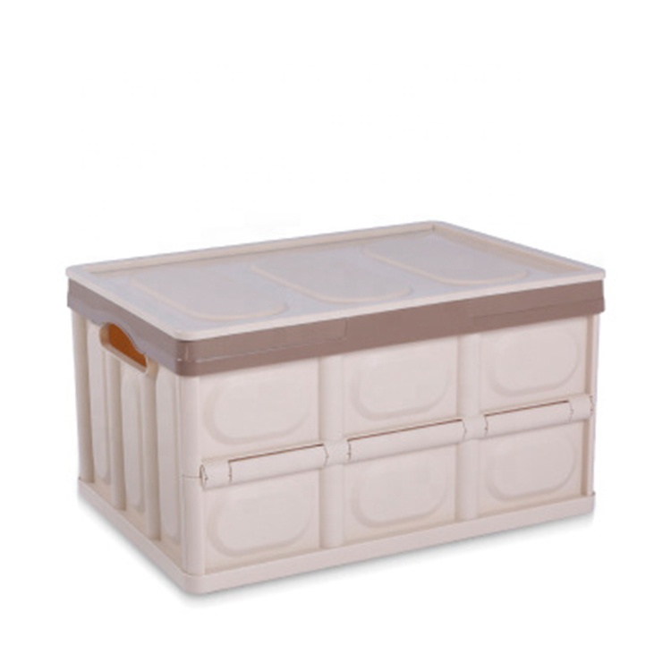 2019 new eco household foldable plastic collapsible storage box with lid