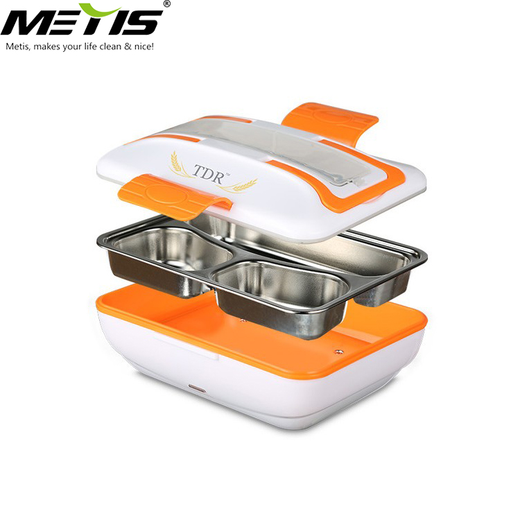 new invetion 2019 stainless steel portable electric lunch box food warmer for car use