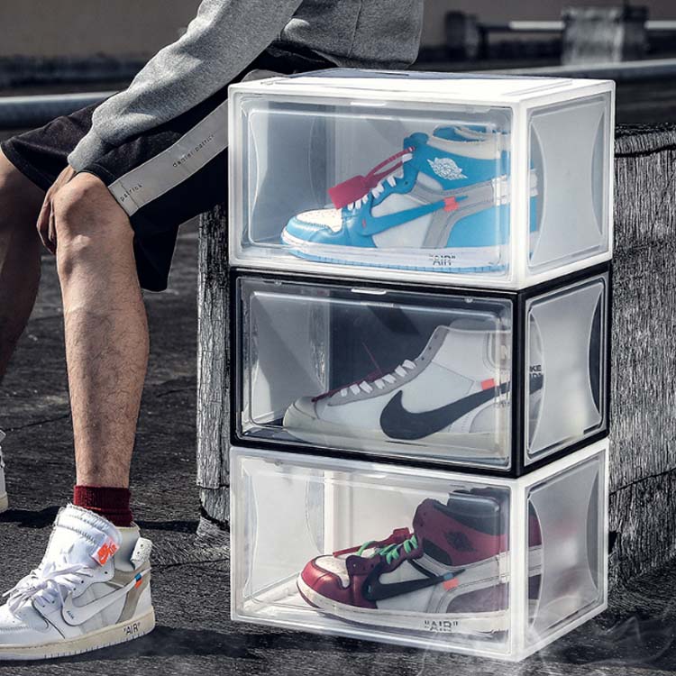 Transparent Shoe Box Plastic Dustproof Anti-Oxidation Sneakers Storage Box Metis D3001-1